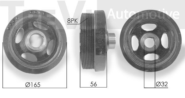 TREVI AUTOMOTIVE skriemulys, alkūninis velenas PC1112